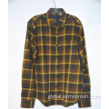 Plaid Printing Cotton Flannel Shirts Windproof Plaid Print Long-sleeve Men's Cotton Flannel Shirt Factory